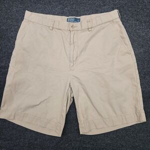 Polo Ralph Laurens Mens Size 36 Beige Chino Shorts "The Prospect" Preppy Golf